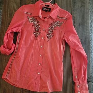 Large Roar Western Button Up